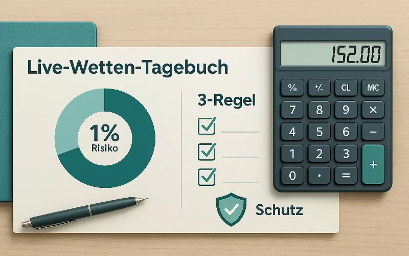Live Wetten Bankroll Management System mit Tagebuch, 1 Prozent Regel und Schutz-Strategien